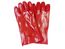 PVC BEVONATOS KESZTYŰ PIROS, 10-ES MÉRET - 350 MM