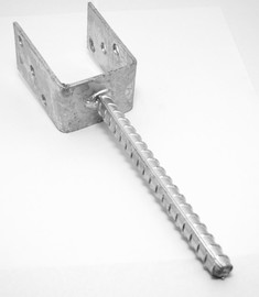 OSZLOPTARTÓ U-FORMA 101 MM HORG., BETONBA