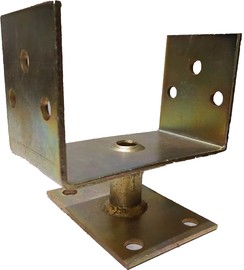 OSZLOPTARTÓ U-FORMA 120 MM SÁRGA HORG.