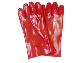 PVC BEVONATOS KESZTYŰ PIROS, 10-ES MÉRET - 350 MM